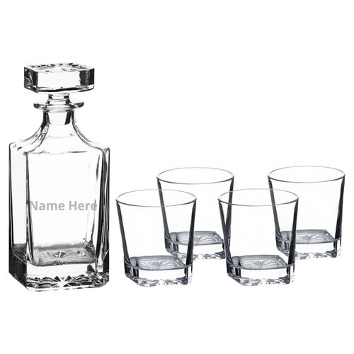 Decanter Set with Four Glasses and Gift Box Decanter Set with Four Glasses and Gift Box Thumbnail