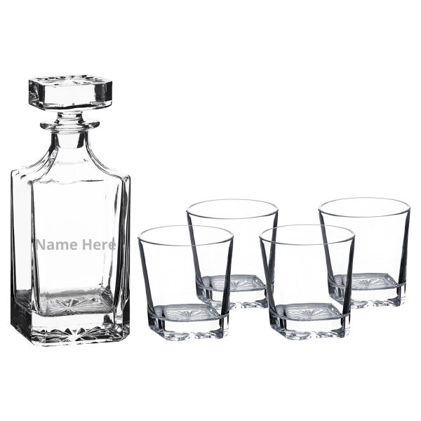 Decanter Set with Four Glasses and Gift Box Decanter Set with Four Glasses and Gift Box Thumbnail